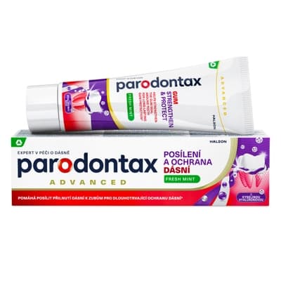 Parodontax Posílení a ochrana dásní Fresh Mint, Zubní pasta s kyselinou hyaluronovou
