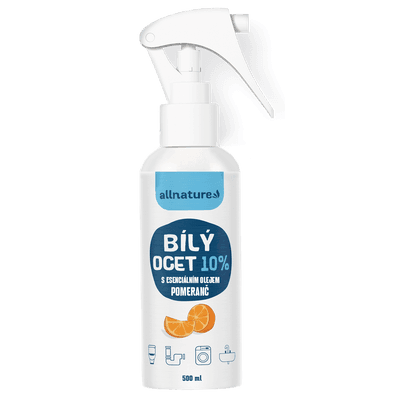 Allnature EKO Bílý ocet sprej 10% s vůní pomeranče