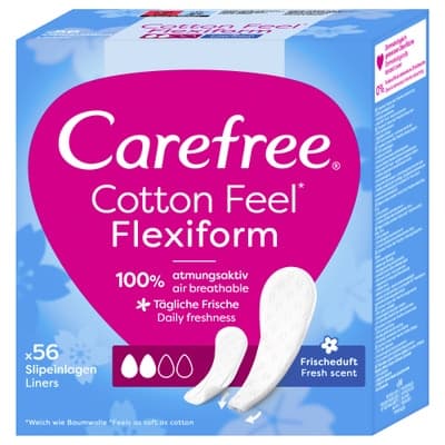 Carefree Cotton Flexiform slipové vložky svěží vůně