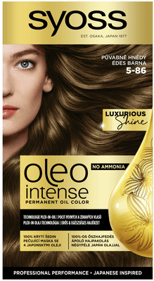 Syoss Oleo Intense Permanentní barva na vlasy 5-86 Půvabně hnědá