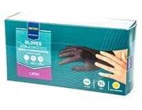 METRO PROFESSIONAL Rukavice nepudrované Latex černé vel. XL 100 ks