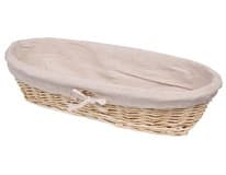 METRO PROFESSIONAL Košík 40 x 15 cm přírodní s béžovou výplní 1 ks