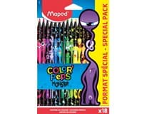 Maped MONSTER Pastelky bezdřevé 18 ks