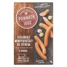 Ponnath Vídeňské minipárečky se sýrem 200g
