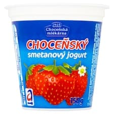 Choceňská Mlékárna Choceňský smetanový jogurt jahodový 150g