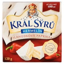 Král Sýrů Hermelín lahůdková paprika 120g