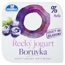 Milko Řecký jogurt 0% borůvka 140g