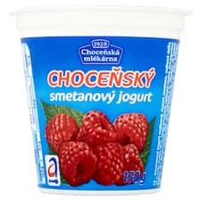 Choceňská Mlékárna Choceňský smetanový jogurt malinový 150g
