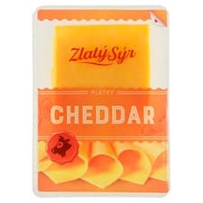Zlatý Sýr Cheddar plátky 100g