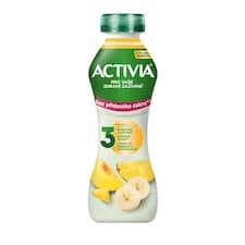 ACTIVIA Nápoj bez přidaného cukru broskev/ananas/banán 270g