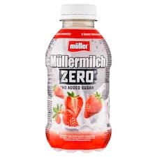 Müller Müllermilch Zero mléčný nápoj s jahodovou příchutí 400g