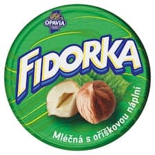 Opavia Fidorka Mléčná s oříškovou náplní  zelená 30g