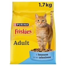 Purina Friskies Adult s lososem a se zeleninou, losos, zelenina, 1,7kg