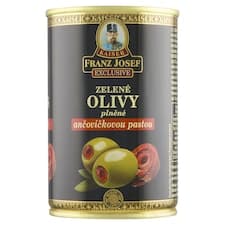 Franz Josef Kaiser Exclusive Zelené olivy plněné ančovičkovou pastou 300g