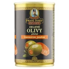 Franz Josef Kaiser Exclusive Zelené olivy plněné lososovou pastou 300g
