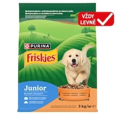 Friskies Junior granule pro štěňata kuře, zelenina s mlékem 3kg