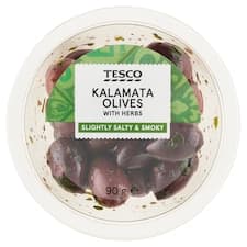 Marinované olivy kalamata s peckou a bylinkami 90g