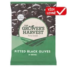 The Grower's Harvest Černé vypeckované olivy ve slaném nálevu 200g