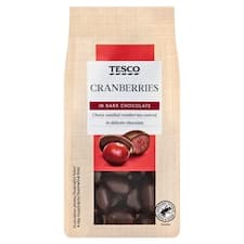 Kandované klikvy v hořké čokoládě 120g
