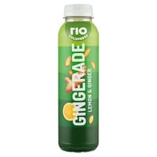 Rio Cold Press Nesycený ovocný nápoj s citronovou šťávou a dužinou ochucený zázvorem 400ml