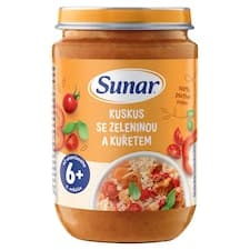 Sunar příkrm kuskus se zeleninou a kuřetem 6m+, 190g