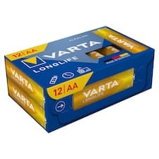 Varta Longlife AA alkalické baterie 12 ks