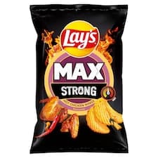 Lay's Max Strong smažené bramborové lupínky s pikantní příchutí 120g