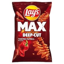 Lay's Max Deep-Cut smažené bramborové lupínky s příchutí papriky 120g