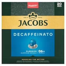 Jacobs Decaffeinato Classico pražená mletá káva v kapslích bez kofeinu 104g