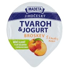 Madeta Jihočeský tvaroh & jogurt broskev 135g