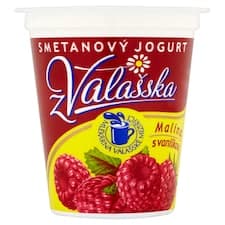 Mlékárna Valašské Meziříčí Smetanový jogurt z Valašska malina s vanilkou 150g