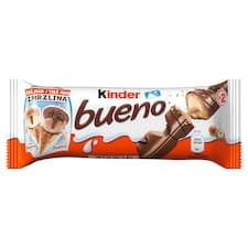 Kinder Bueno Oplatka s čokoládovou polevou a mléčnou lískooříškovou náplní 2 x 21,5g