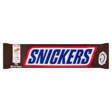 Snickers Mléčná čokoláda plněná nugátem, karamelem a arašídy 50g