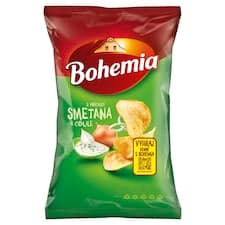 Bohemia Chips s příchutí smetana a cibule 130g