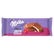 Milka piškoty Choco Jaffa malinové, mléčná čokoláda 147g