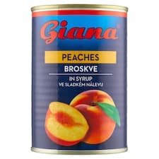 Giana Broskve ve sladkém nálevu 410g
