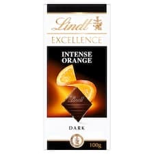 Lindt Excellence Hořká čokoláda s kousky mandlí a s pomerančovou šťávou 100g