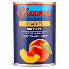 Giana Broskve plátky ve sladkém nálevu 410g