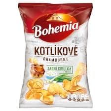 Bohemia Kotlíkové brambůrky jarní cibulka a smetana 100g