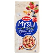 Emco Mysli na Zdraví Křupavé borůvky a maliny 750g