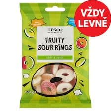 Želé s ovocnými příchutěmi s kyselou cukrovou posypkou 100g