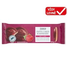 Jemné pečivo s malinovým želé polomáčené v hořké čokoládě 150g