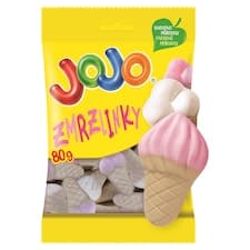 JOJO Zmrzlinky pěnové želé bonbóny s ovocnými příchutěmi 80g