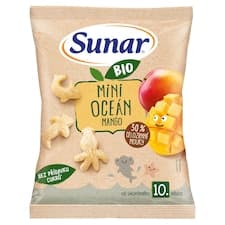 Sunar BIO dětské křupky mini oceán mango 10m+, 18g