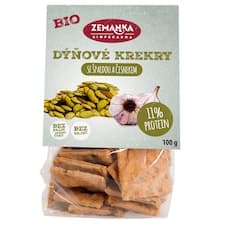 Bio krekry s dýňovým semínkem a česnekem