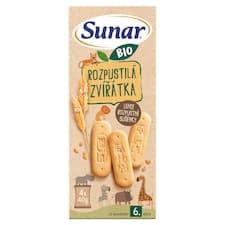 Sunar BIO sušenky Rozpustilá zvířátka 4 x 40g