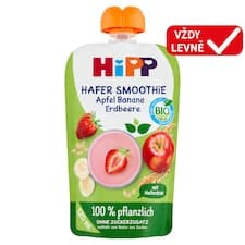 HiPP Bio ovesné smoothie jablko, jahoda, banán 120ml
