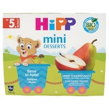 HiPP Bio jablka s hruškami 4 x 100g (400g)