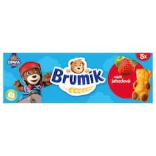 Opavia Brumík Jablečno-jahodová náplň jemné pečivo 150g