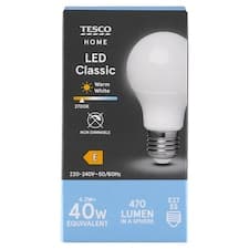 Home LED žárovka 4,2W E27 teplé bílé světlo 1 ks